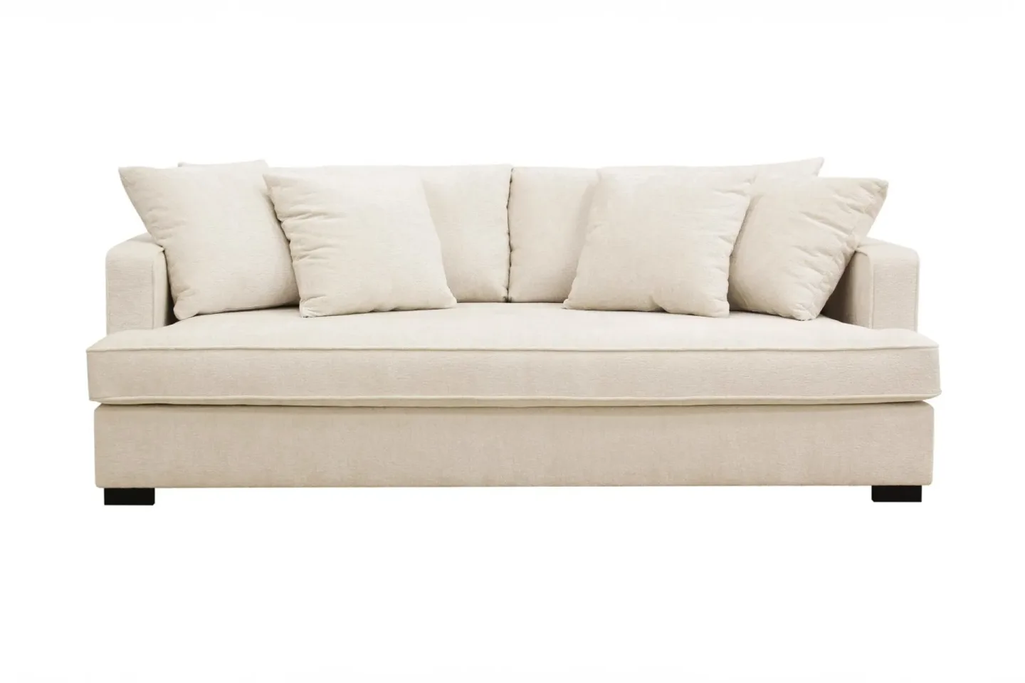 Rossita 3-sits Djup Soffa med hel dyna i Chenille - Beige
