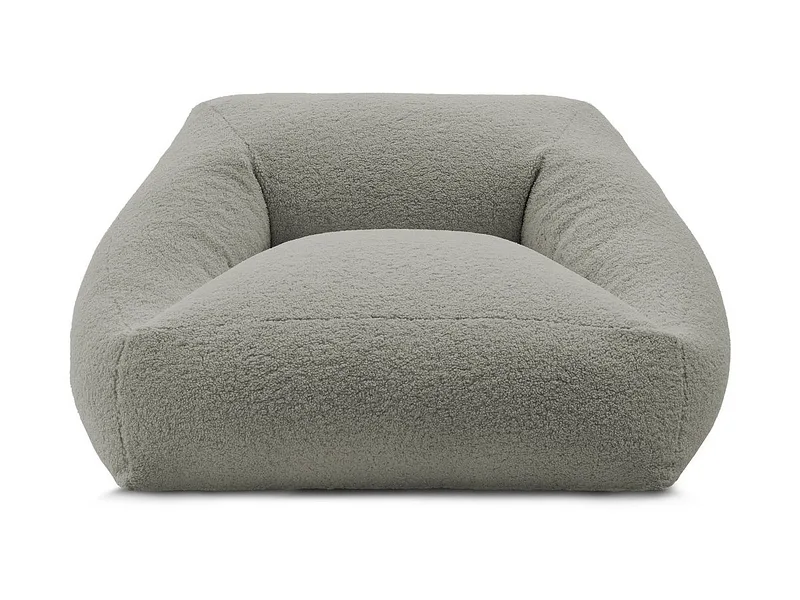 Hocker BOBOCHIC LILIBET 125x125x77cm boucle-stoff hellgrau