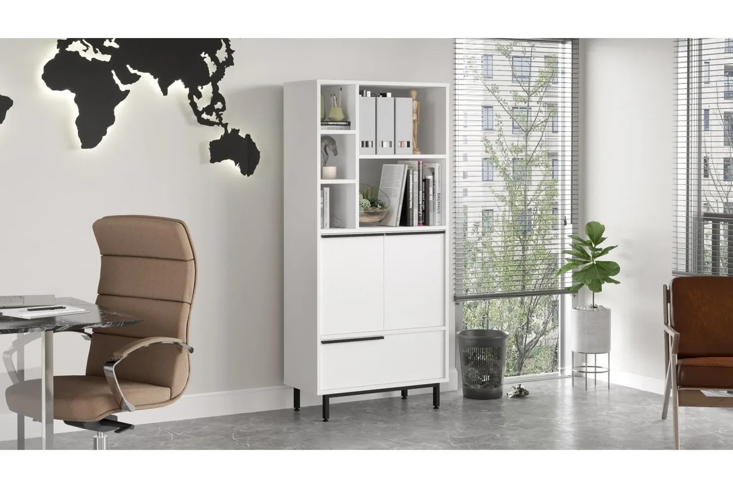 Liyakat Highboard - Vit
