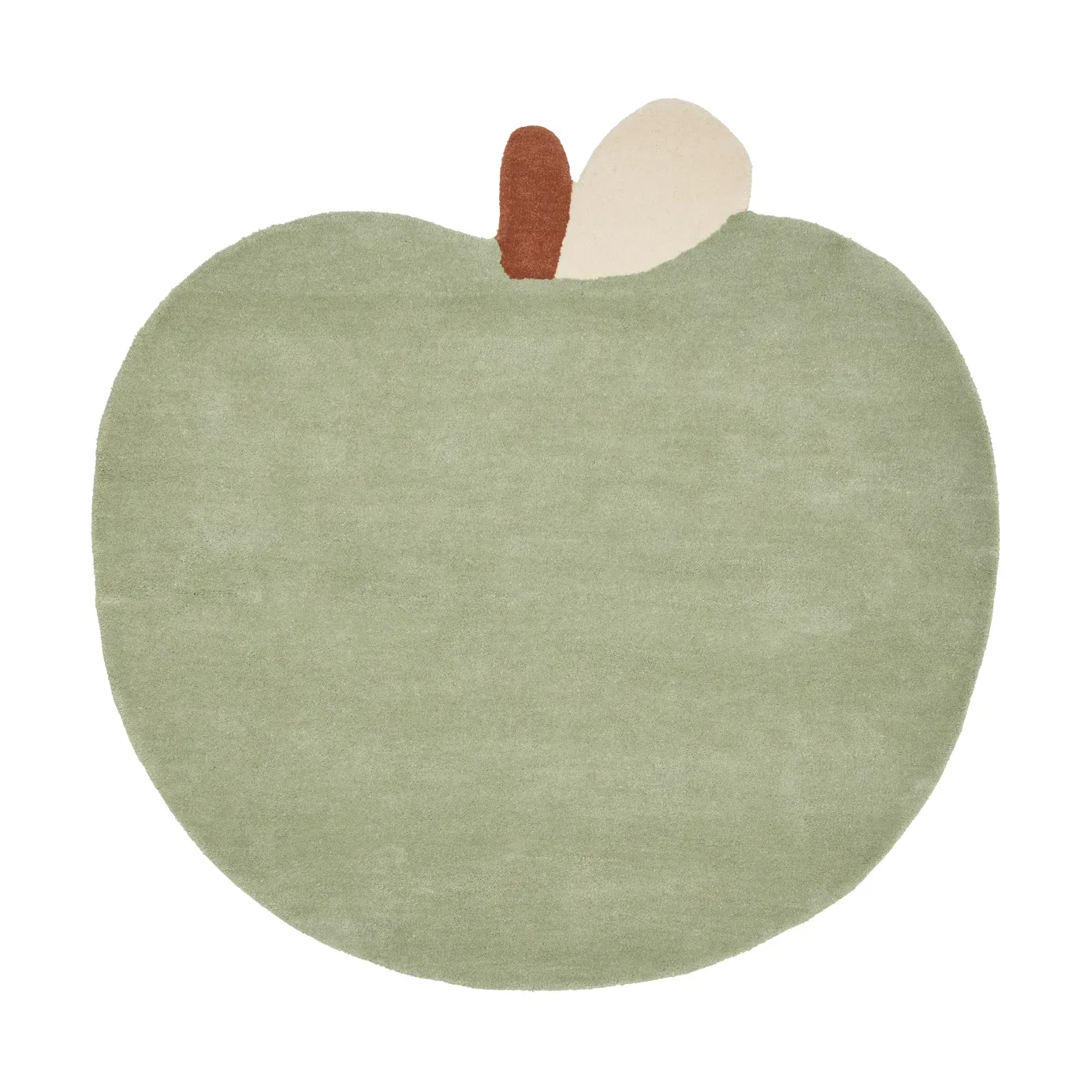 Ferm Living Apple tuftad matta Tea Green, 110x110 cm