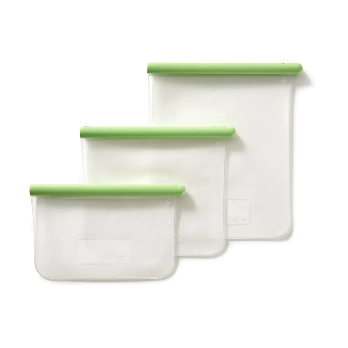 Lékué Lékué flach wiederverwendbare Tasche 3 Teile Grün