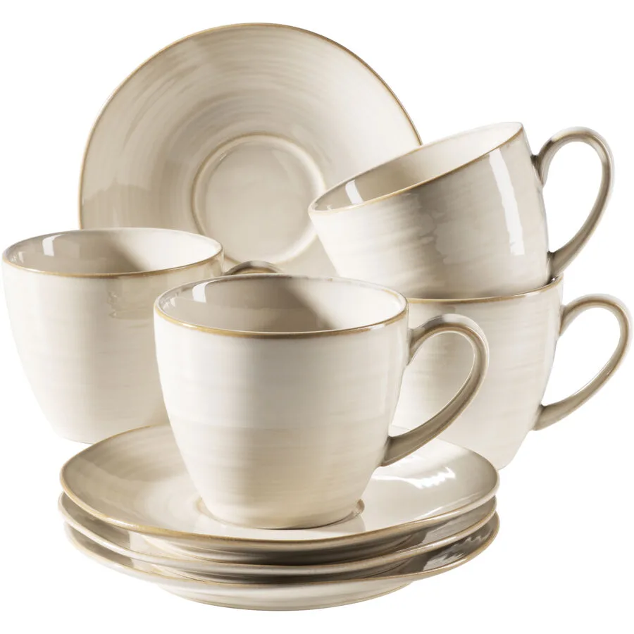 MÄSER Kaffeetassen-Set Nottingham Beige Keramik