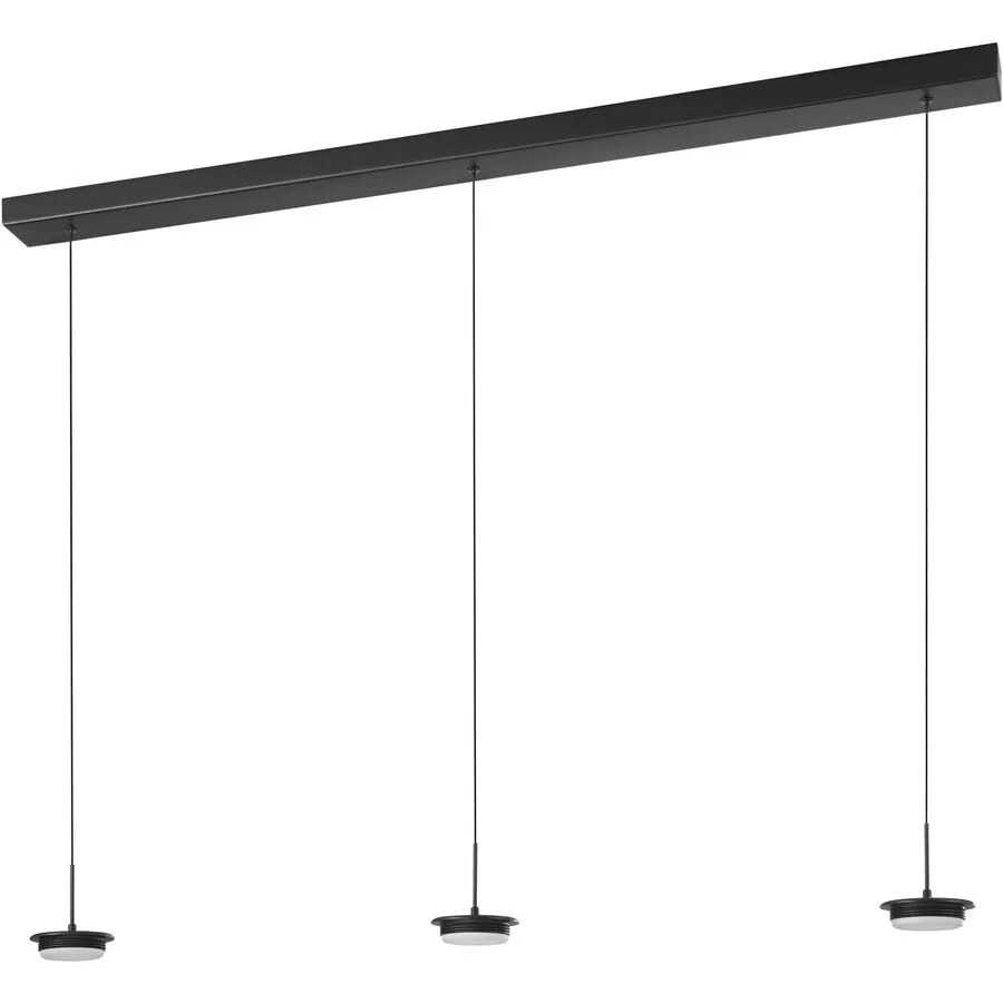 Pendellampe Cara Schwarz Metall 115 cm 200 cm - LED - Lichtfarbe: Extra warmweiss - Helles Neutralweiss - LED Energiesparlampen