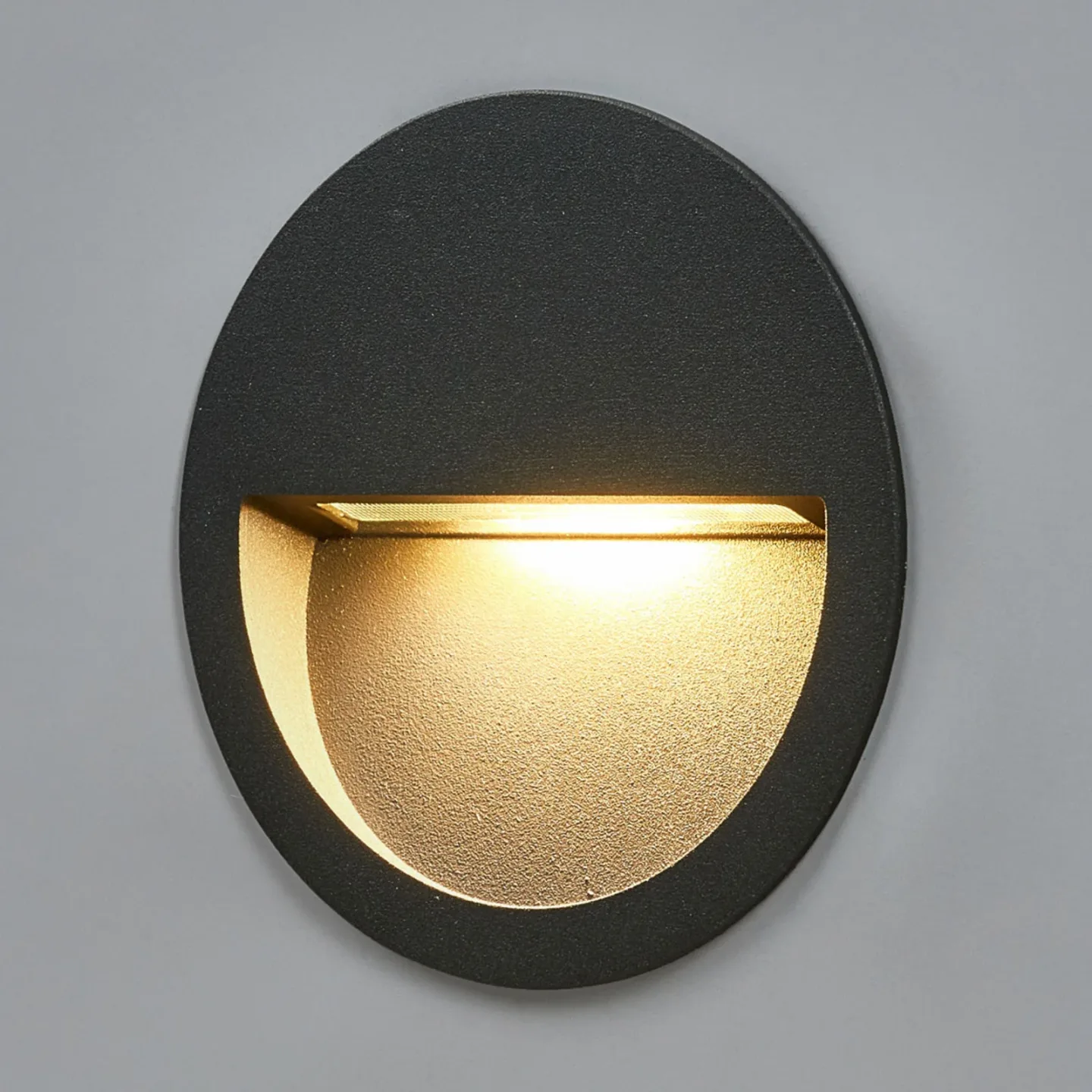 Loya Round Außen Einbauwandlampe Dark Grey - Lucande - Balkon - Modern - Aluminium - Einflammig