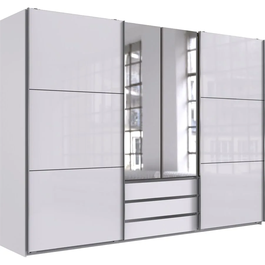 Kleiderschrank Macias weiss Holzwerkstoff B 300 cm