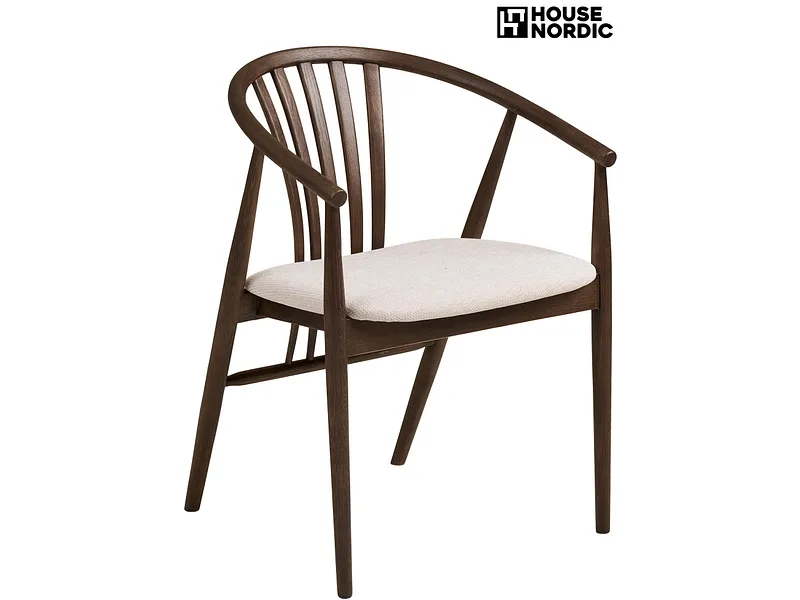 HOUSE NORDIC Stuhl AGUSTIN Stoff rotbraun