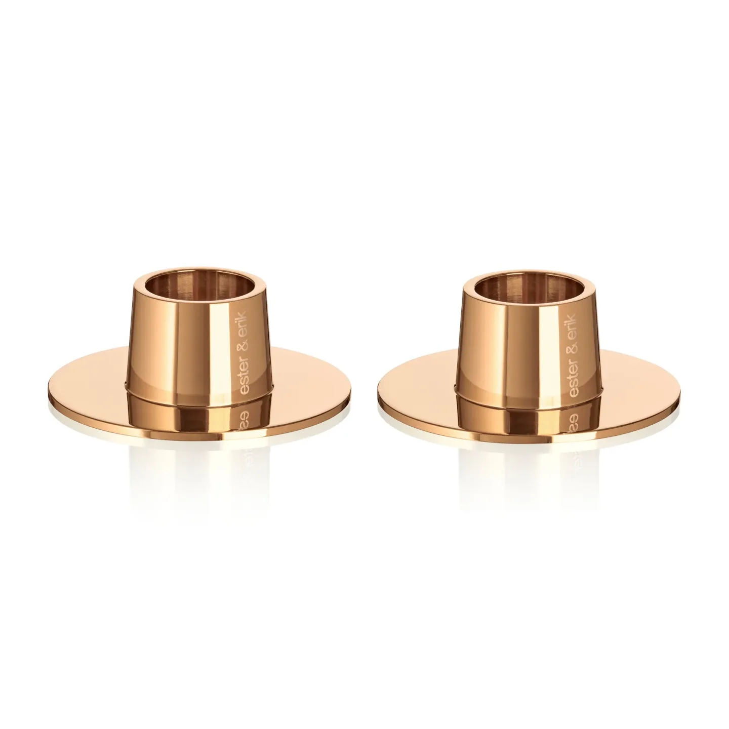 ester & erik ester & erik Kerzenhalter glänzend 2er Pack Rosé Gold