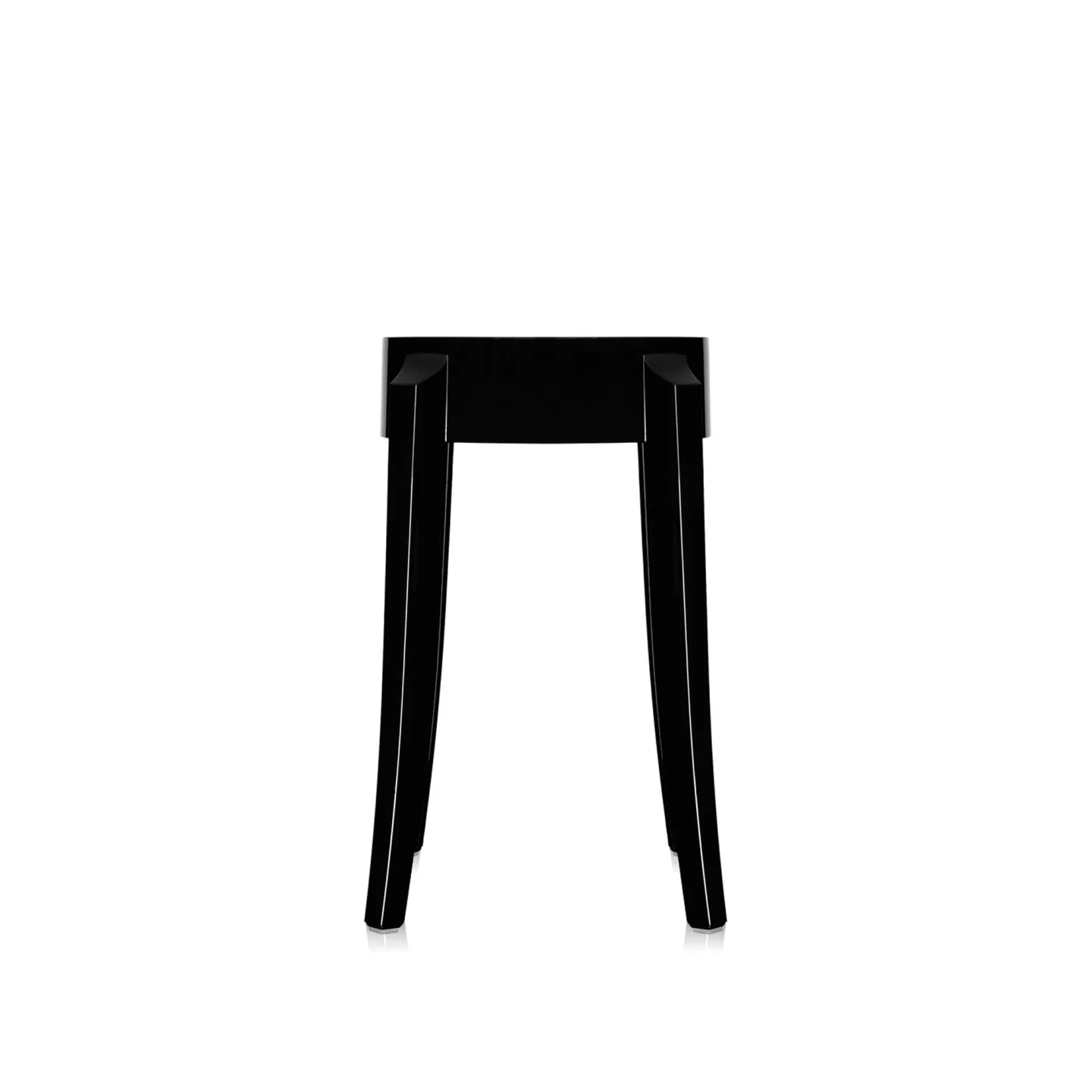 Kartell - Charles Ghost Stool 4897, Glossy Black, H: 46 - Pallar - Philippe Starck - Svart - Plast
