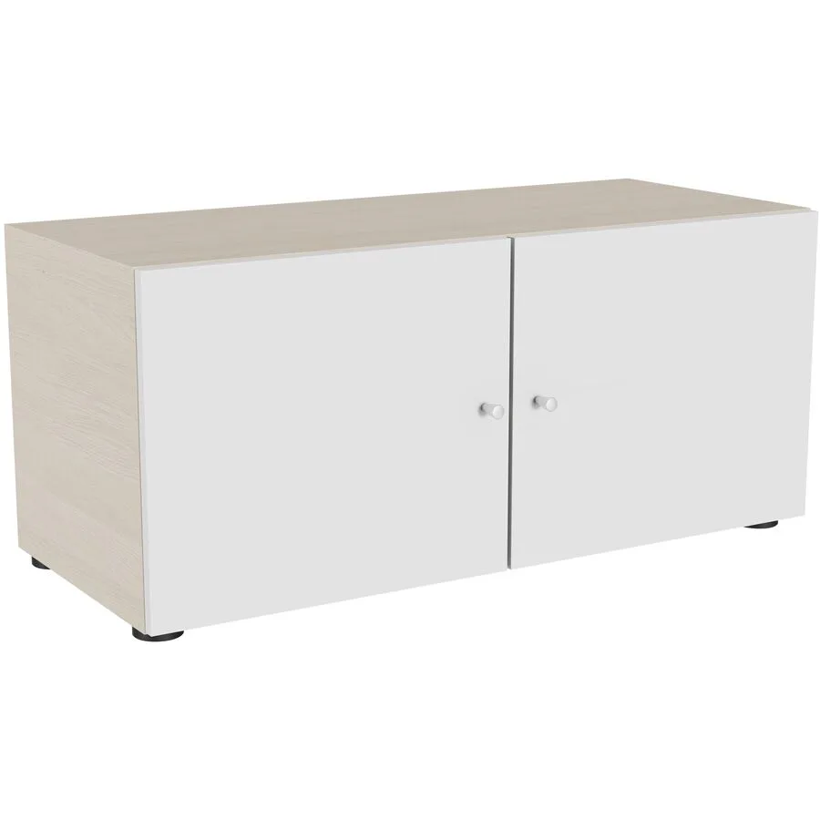 Kommode Window weiss/eiche Holzwerkstoff B 81 H 38 cm - Möbel Konfigurator: Traummöbel individuell zusammenstellen - Schweizer Möbelhersteller