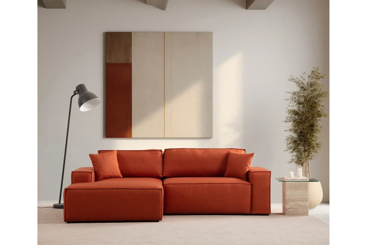 Munehiro Hörnbäddsoffa - Orange