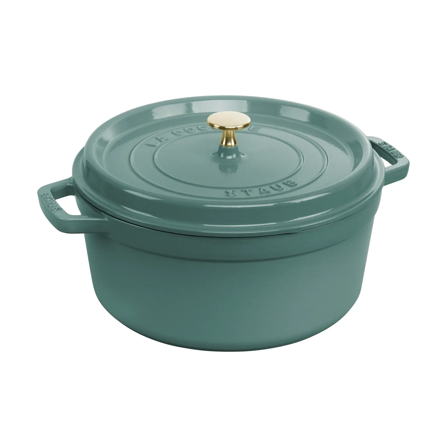 STAUB Staub La Cocotte runder Topf Gusseisen 5,2 l Eukalyptus