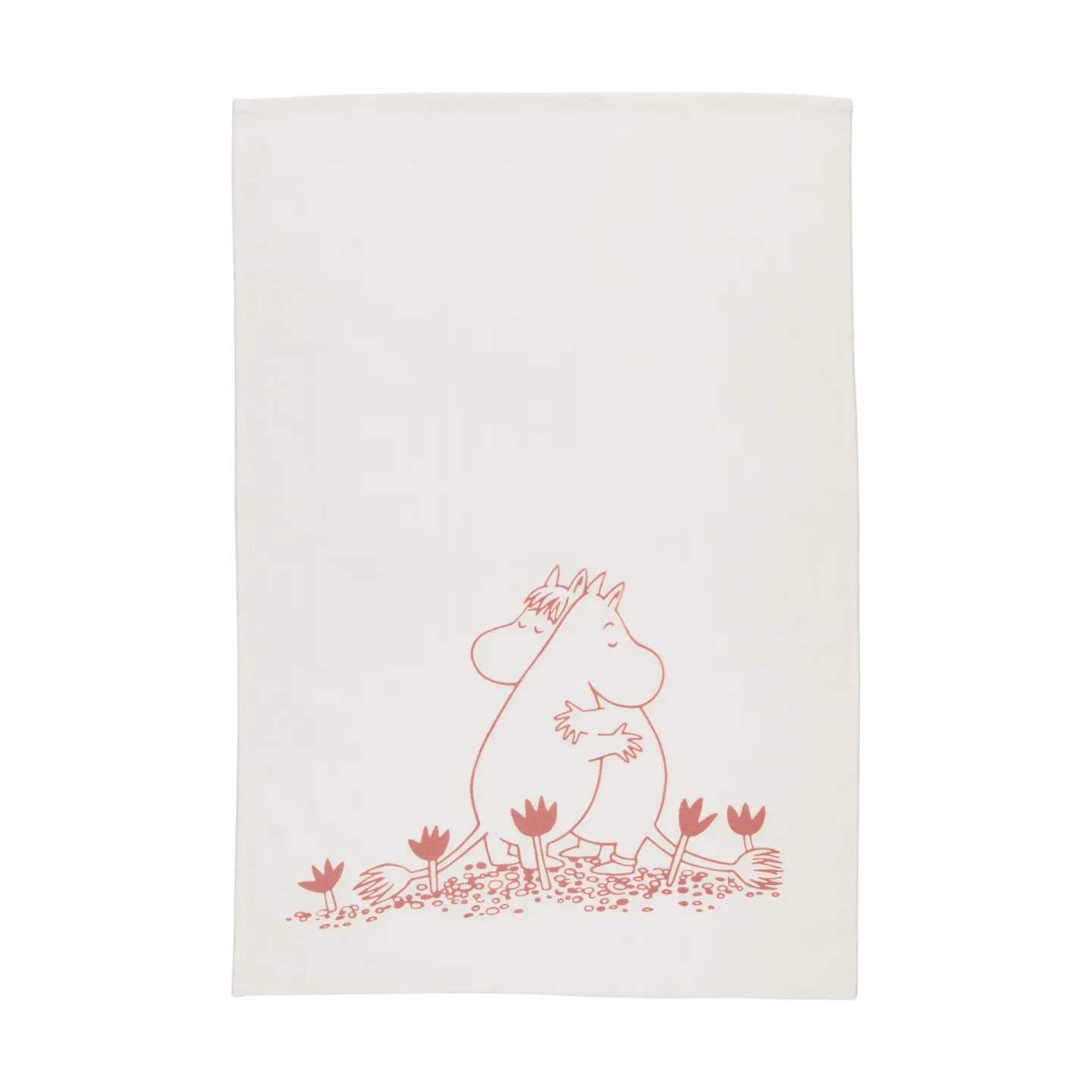 Moomin Arabia Mumin Geschirrtuch 50x70 cm Liebe weiß