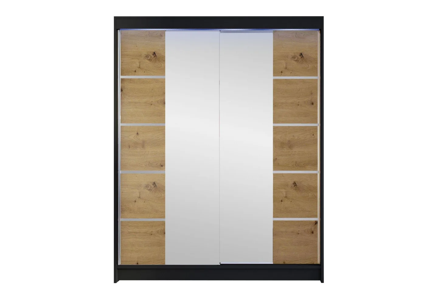 Pickering Garderob m. Spegel 150x200 cm - Grå