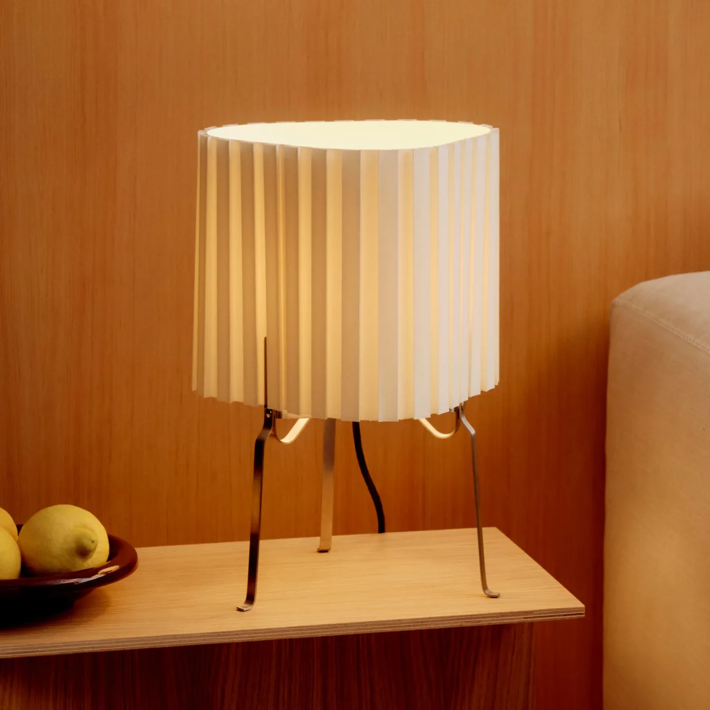 Canelé Tischlampe, weiß, Höhe 37 cm, E14, Textil - HAY - Wohnzimmer - Design - Stoff / Textil - Mit Schirm