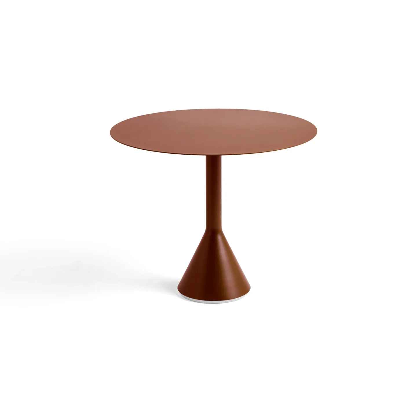 HAY Palissade Cone runt cafébord Iron red, Ø90 cm