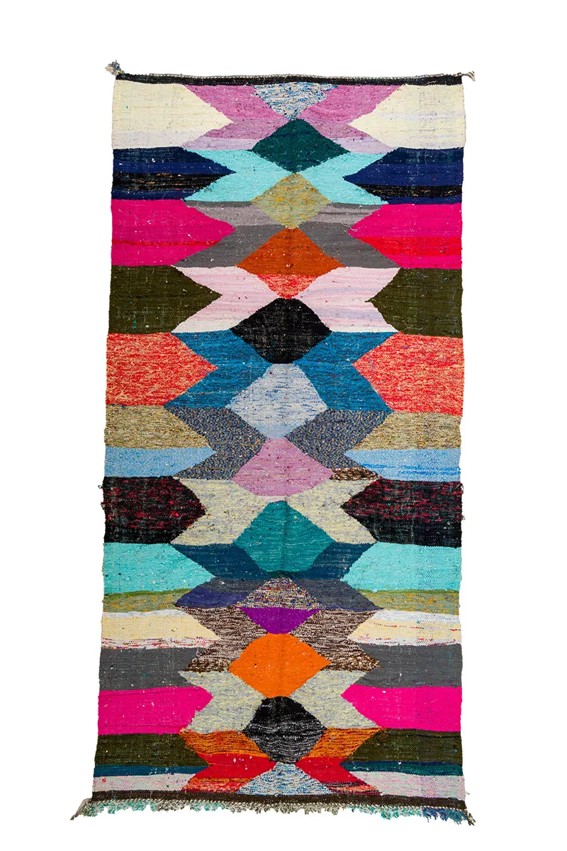 Marokkansk Boucherouite-teppe 145 x 295 cm (Størrelse: 145 x 295 cm)