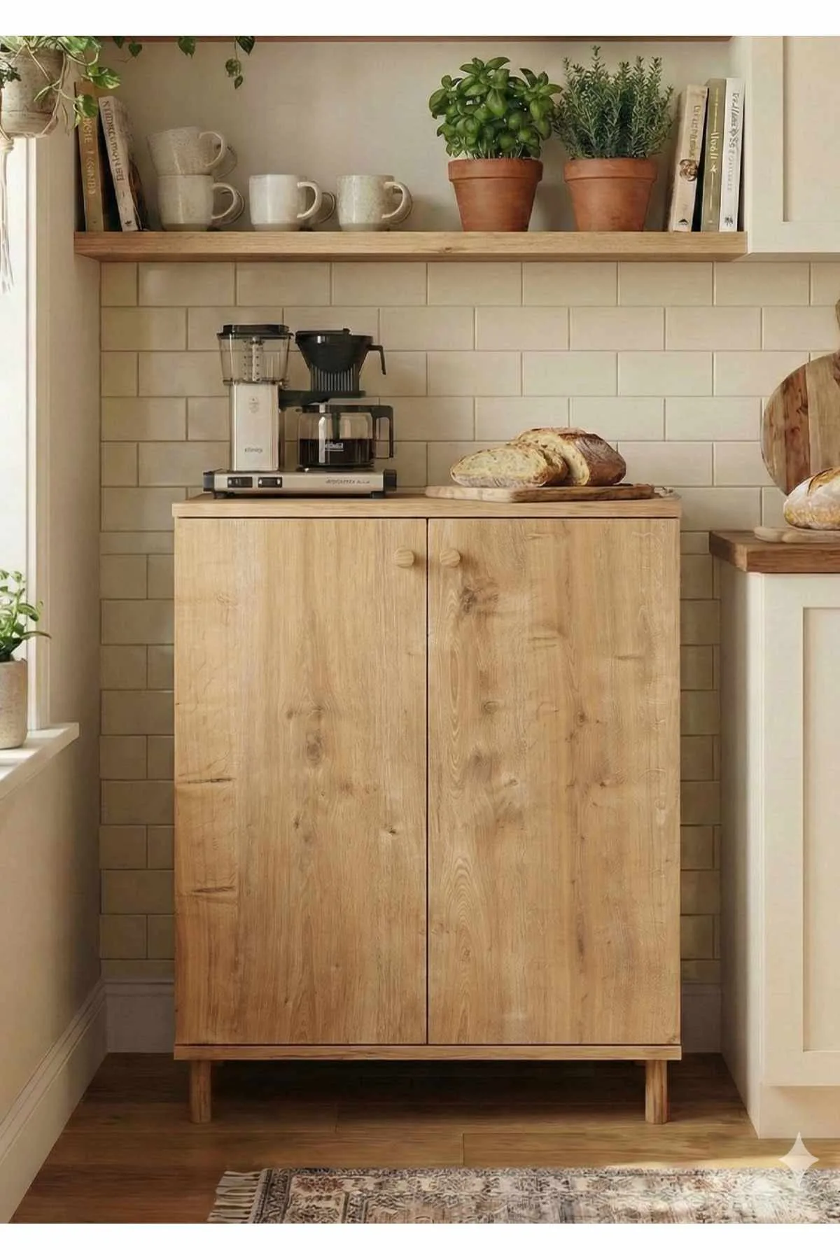 Belvo Multifunktionsskåp 60x85x30 cm - Sapphire Oak