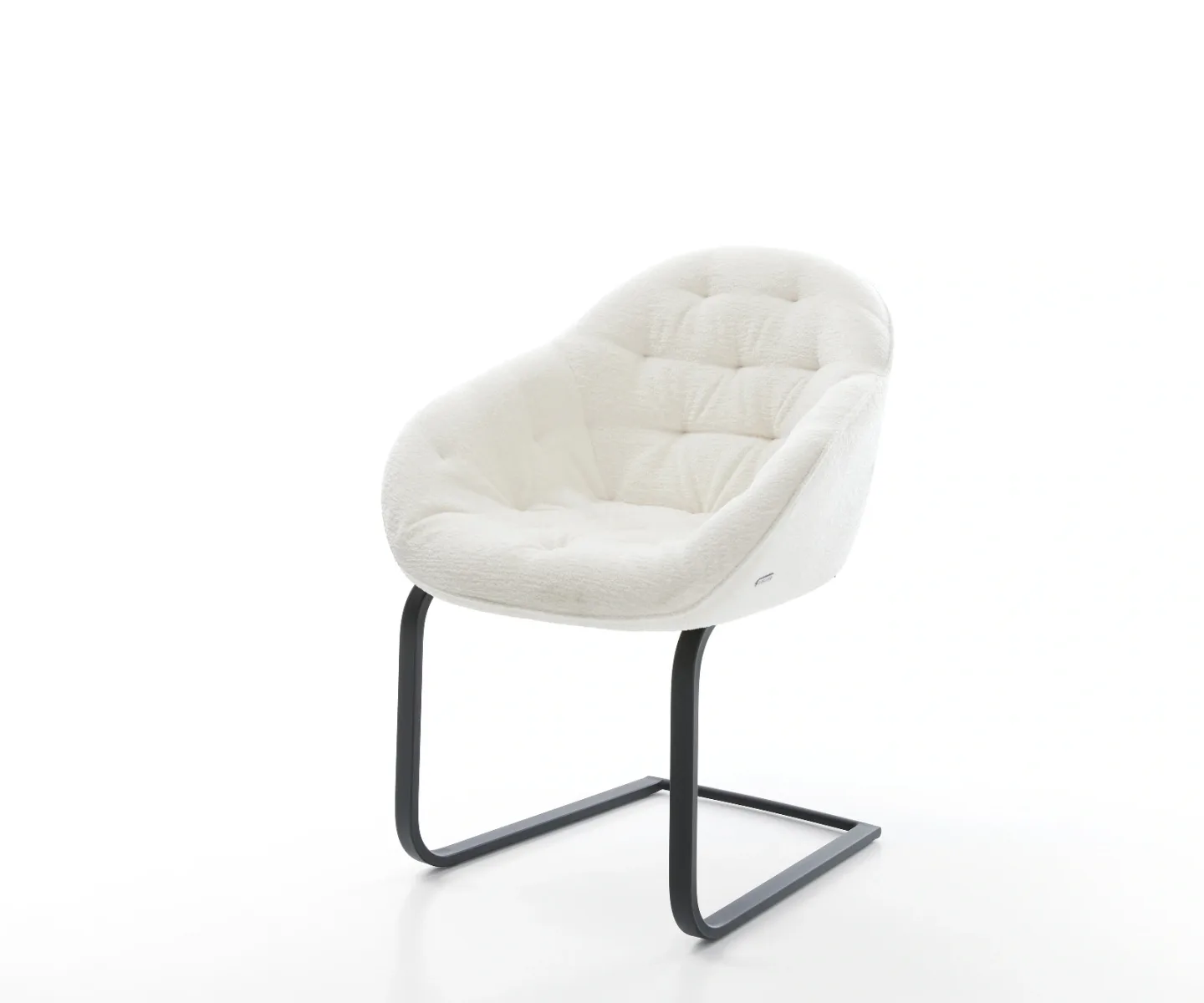 Freischwinger Gaio-Flex Bouclé Soft Beige Freischwinger flach Schwarz