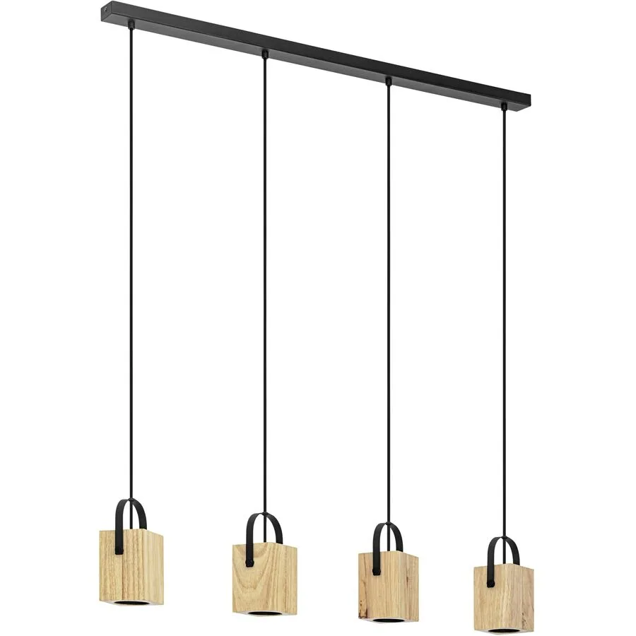 Eglo Pendellampe Ayles Schwarz Stahl 8.5 cm 110 cm - LED - LED Energiesparlampen