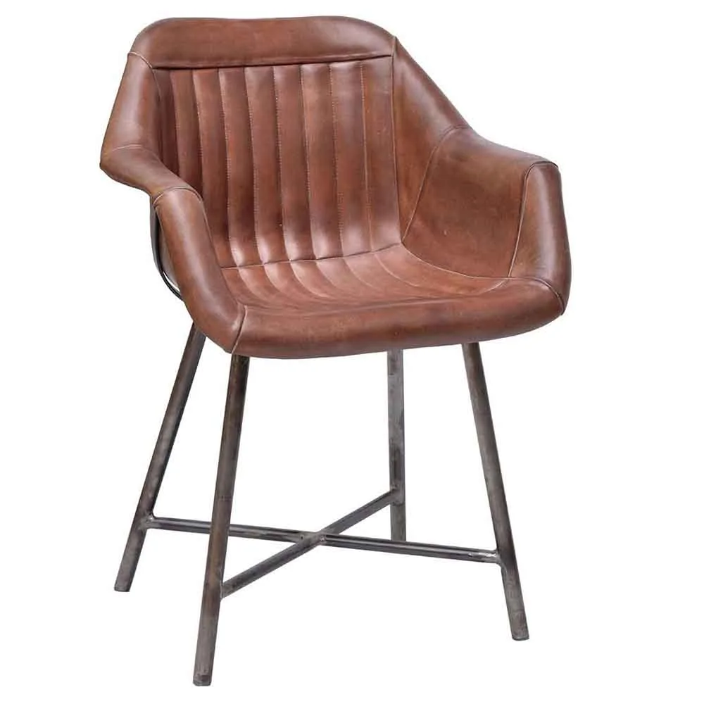 Matstol Icon i läder Trademark Living