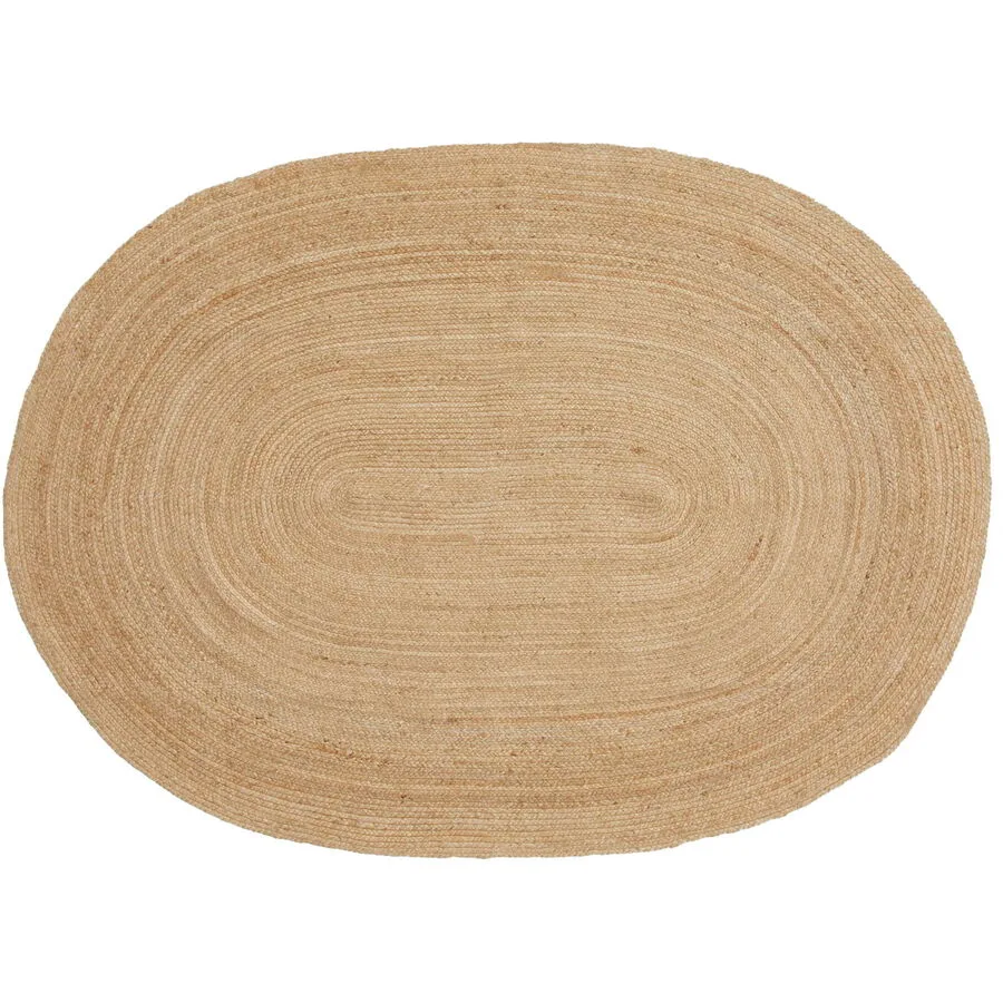 Teppich Runavo nature Einfarbig Jute 140 x 200 cm
