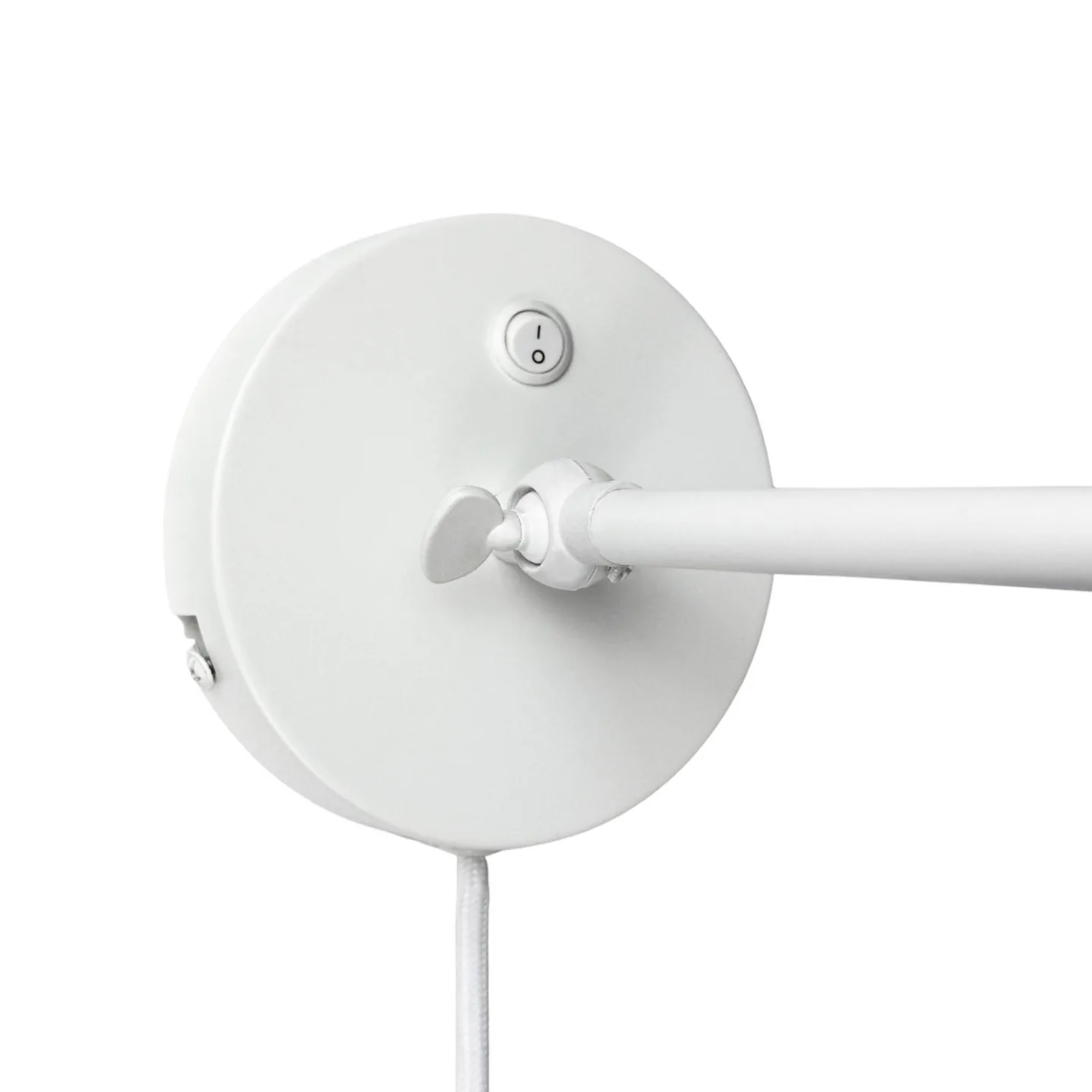 Futura Wandleuchte, weiß, 15W, Kabel, Metall - Dyberg Larsen - Wohnzimmer - Skandinavisch - Rund