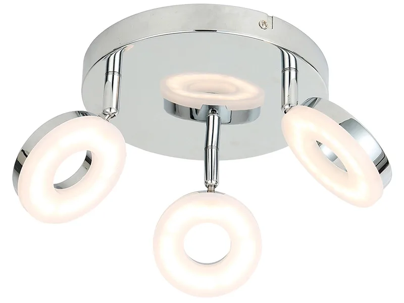 3 Spots LED ROUND Ø20cm 4W silberfarben