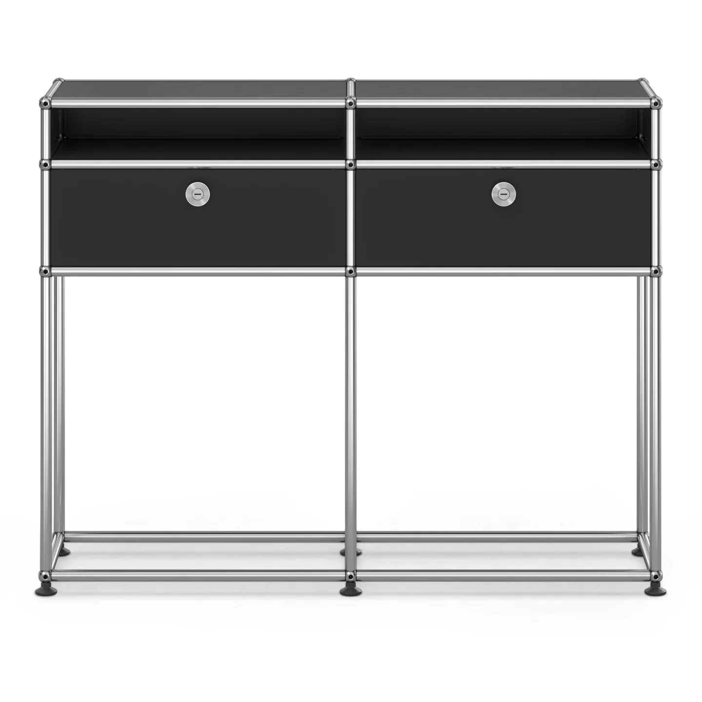 USM - USM Haller Sideboard M51 Graphite Black - Skänkar och sideboards - Fritz Haller & Paul Schärer - Svart - Metall
