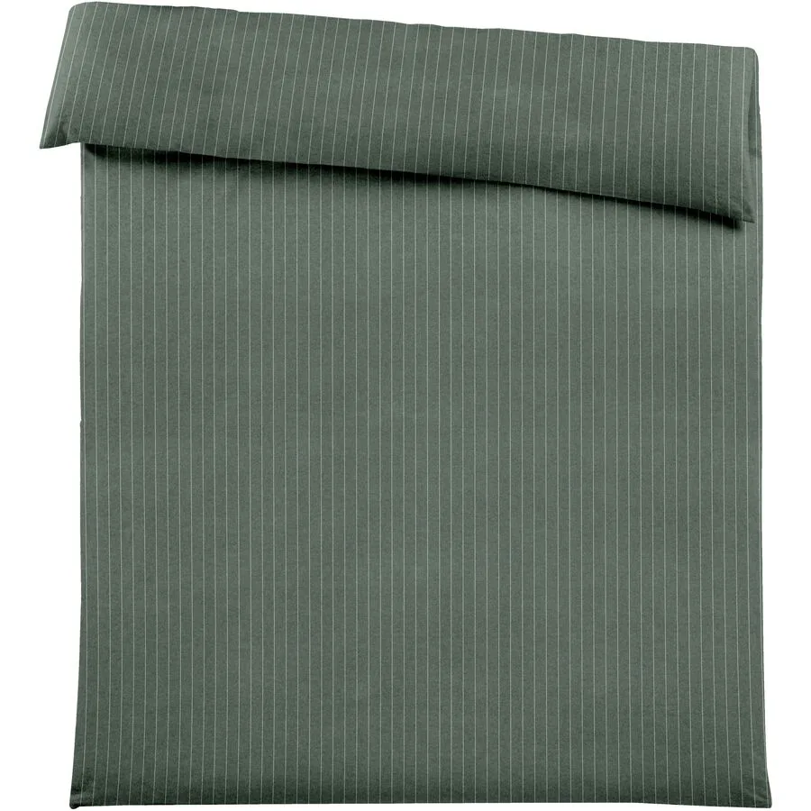 Duvetbezug Emma 200x210cm cilantro - Farbe: dunkelgrün - Material: 100% Baumwoll-Flanell, Heather Melange Optik