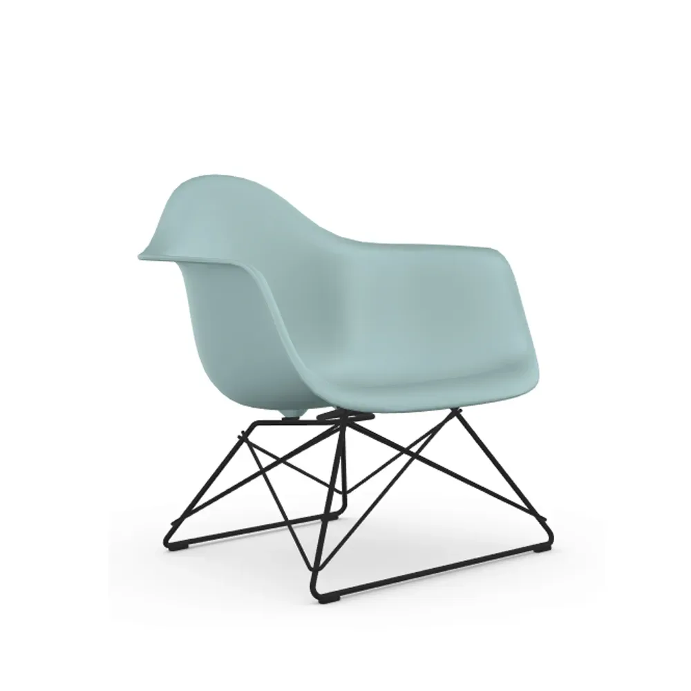 Vitra Eames plastic armchair LAR fåtölj Ice grey-Black