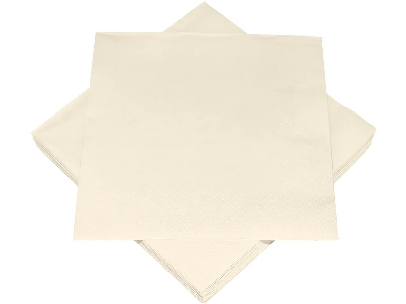 Set 20 Servietten SWAN Papier cremeweiss