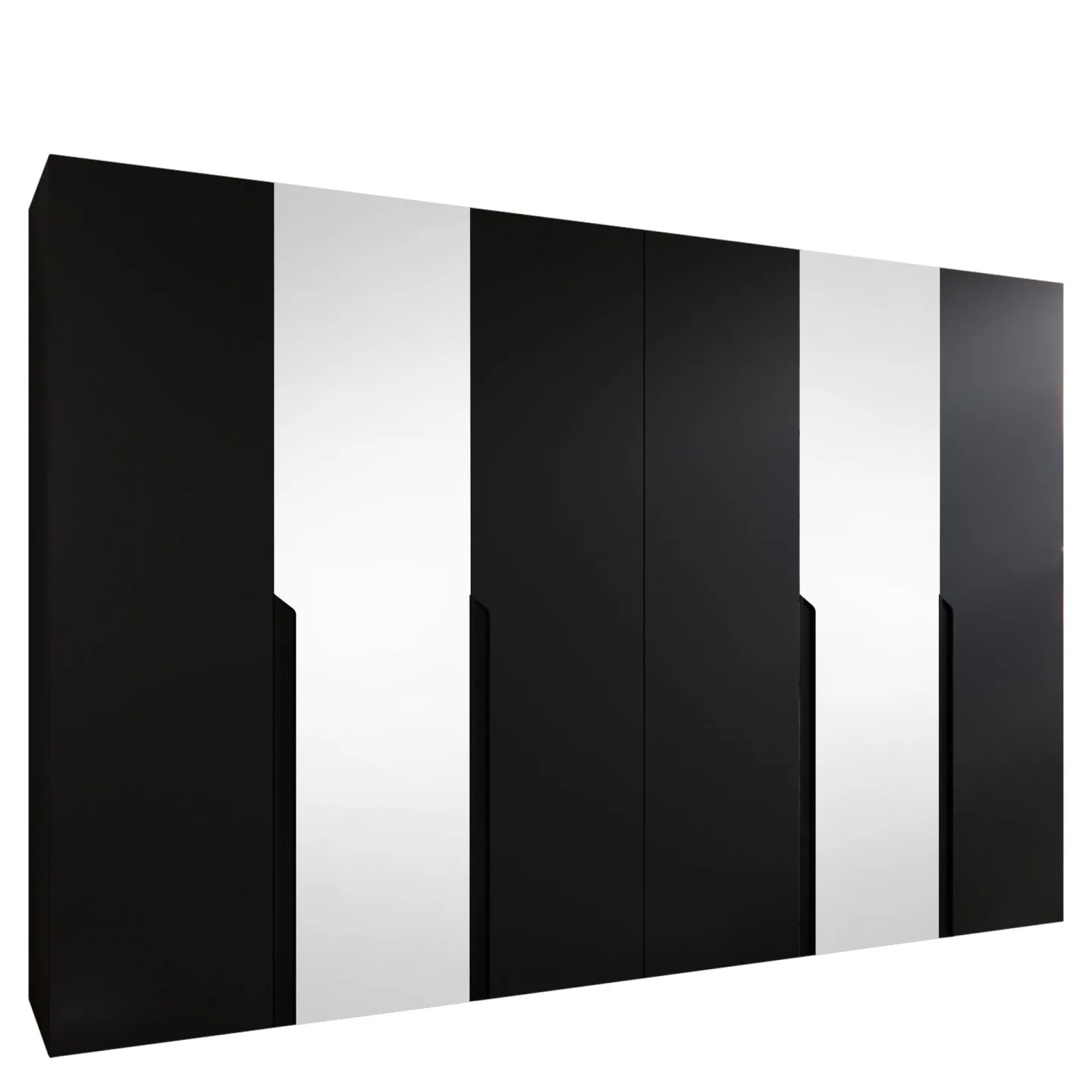 Milias Garderob med spegel 300x202 cm - svart