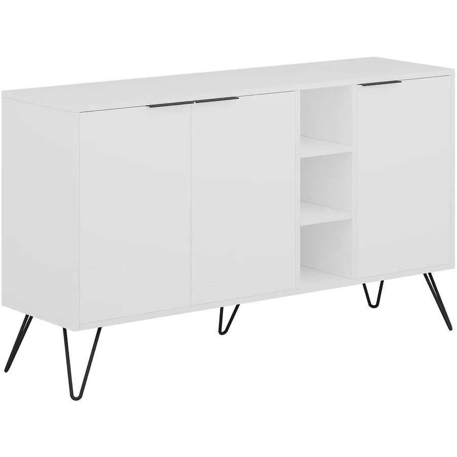 Konsole Yemek weiss 100% melaminbeschichtete Spanplatte B 142 H 83 cm