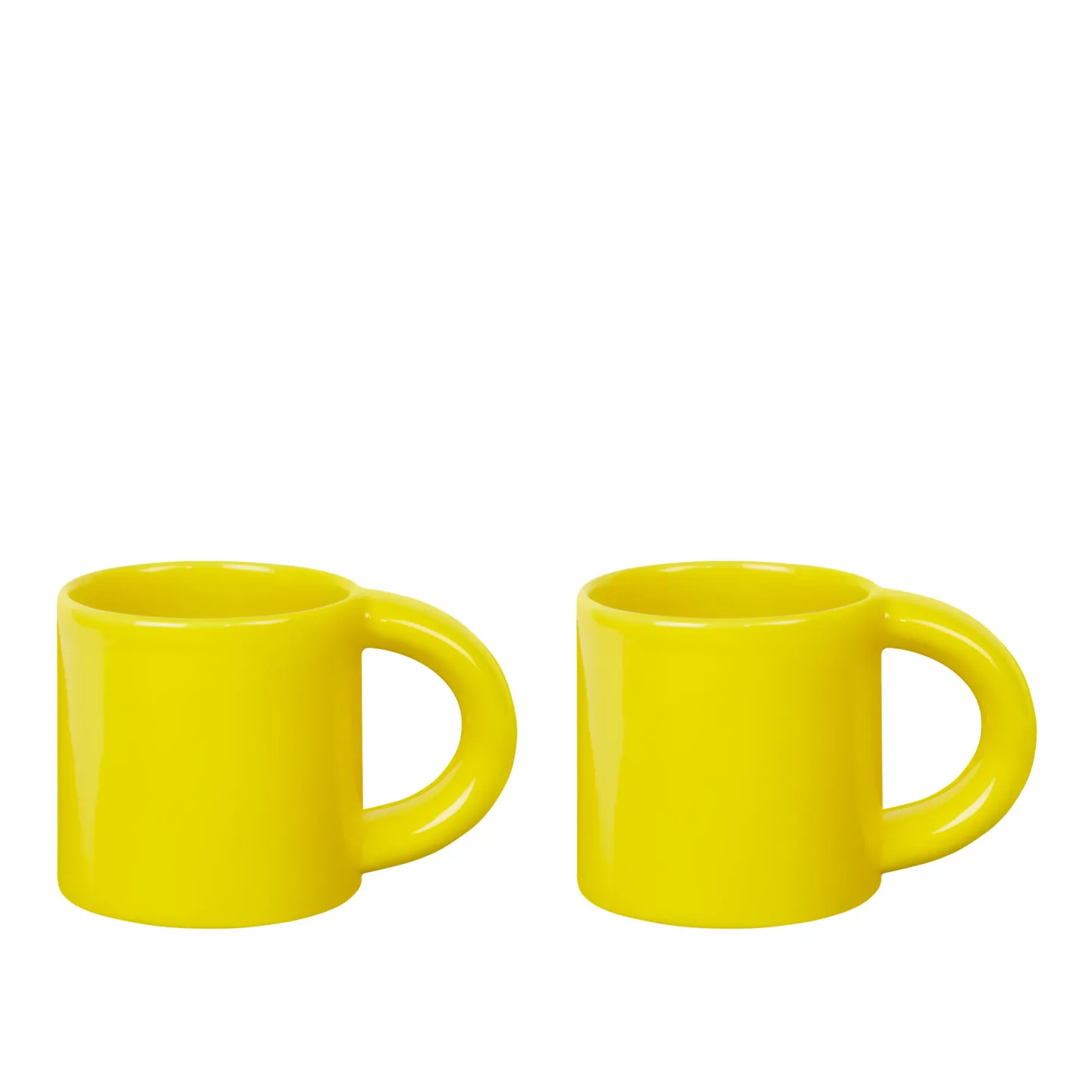 HEM - Bronto Mug (Set of 2) - Yellow - Kaffekoppar - supergroup - Gul - Sten