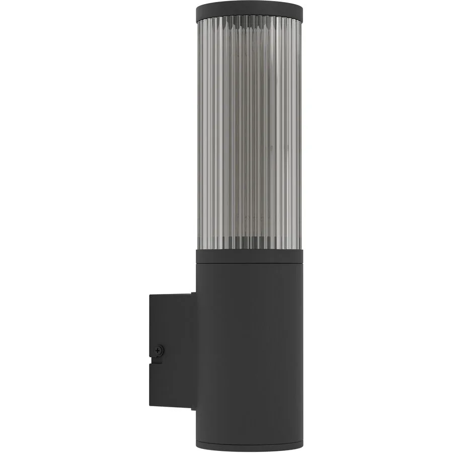 Eglo Wandlampe aussen Salle Schwarz Aluminium/Kunststoff 31 cm
