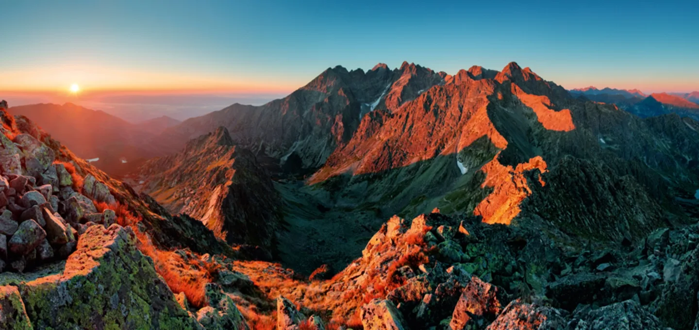 image LAND Alubild Berge im Sonnenaufgang | Schubiger Möbel
