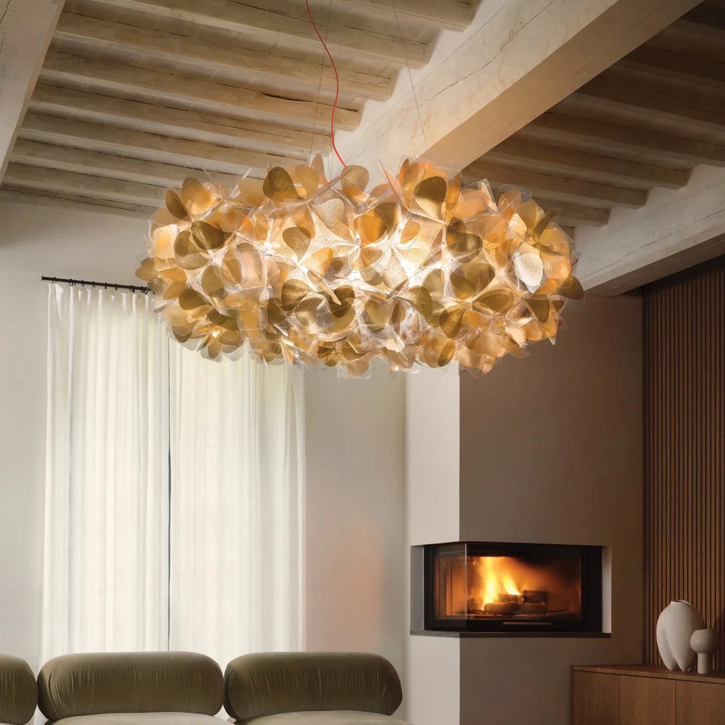 Clizia MAMA NON MAMA pendellampe gull/rød 78 cm - SLAMP - Stue - Design - Plast - Med flere lyskilder