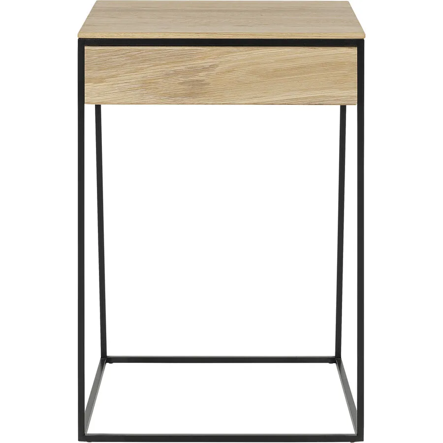 Nachttisch Lund Natur Eiche Massivholz B 40 H 60 cm