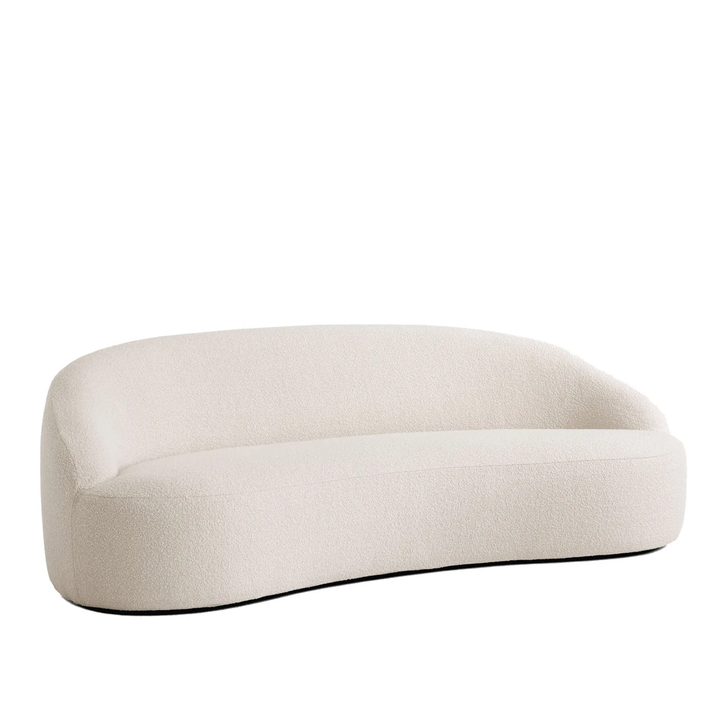 &Tradition - Margas Sofa LC4 3-seater Black lacquered oak legs - Karakorum 001 - Soffor - Louise Liljencrantz - Vit - Trä/Textilmaterial/Syntetiskt/Skum