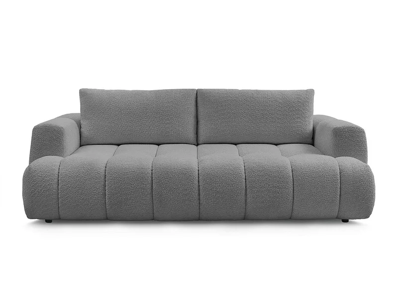 3er Sofa BOBOCHIC FUJI Boucle-Stoff dunkelgrau
