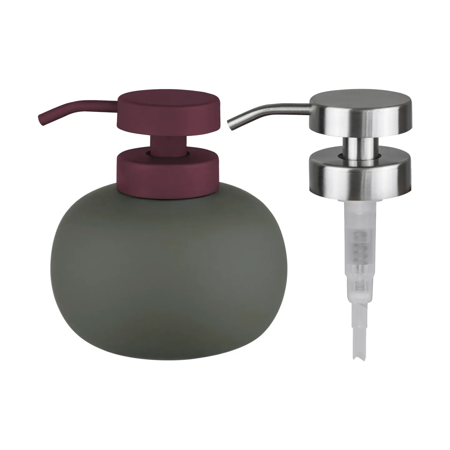 Mette Ditmer Lotus play Seifenpumpe niedrig, inkl. 2 Pumpenköpfen Dark olive