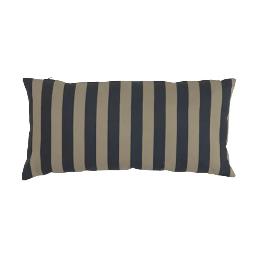 Garden Glory Garden Glory gestreiftes Kissen Schwarz-Beige, 25x50 cm