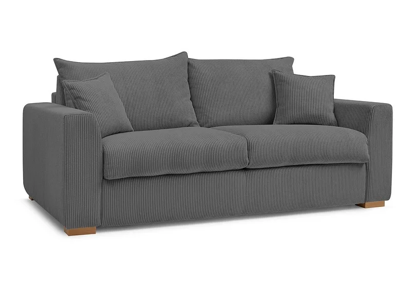 Bettsofa BOBOCHIC AUGUSTIN Cord-Stoff dunkelgrau