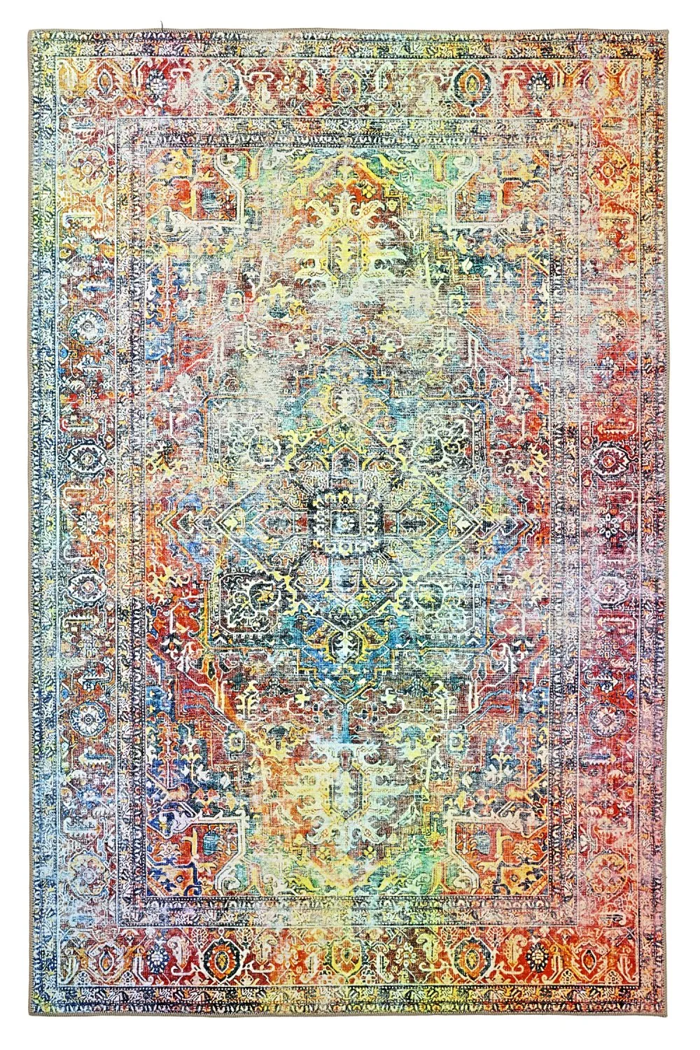 Flatvevd teppe - Oriental Rainbow (multi) (Størrelse: 230 x 340 cm)