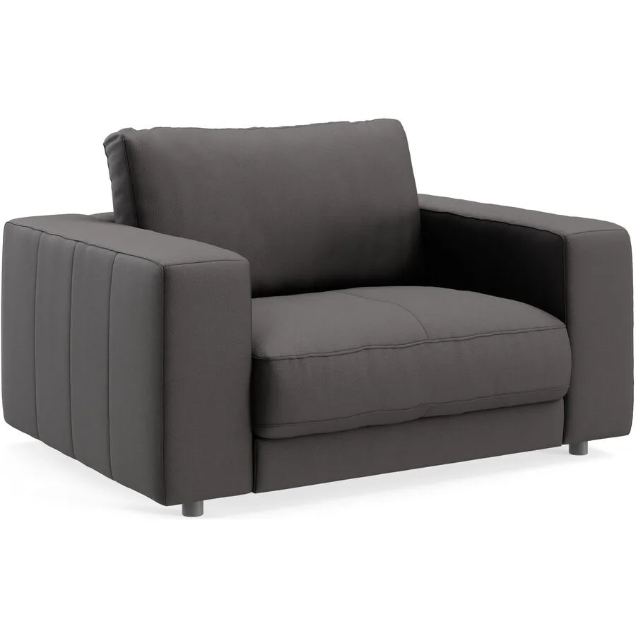 Sessel Ava espresso Bezug: pigmentiertes Leder B 140 T 107 H 86 cm - Möbel Konfigurator: Traummöbel individuell zusammenstellen