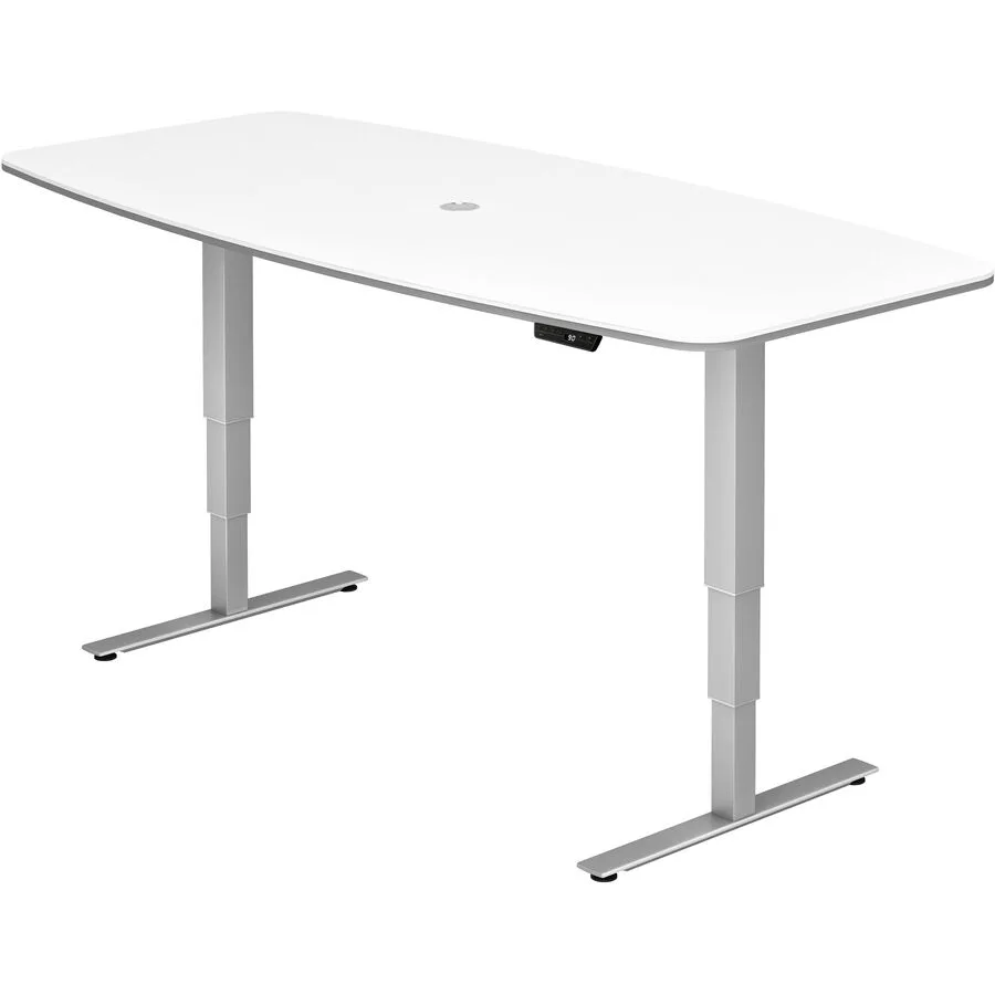 Schreibtisch Office Weiss Holz 220 cm - Material: Holzwerkstoff