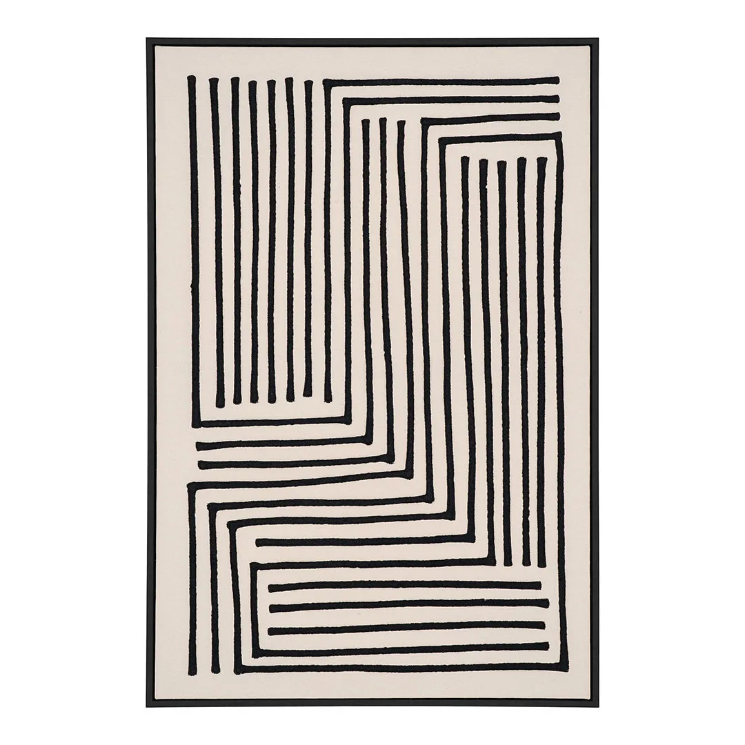 Lipari Leinwanddruck No.3 60x90 cm schwarz, beige.