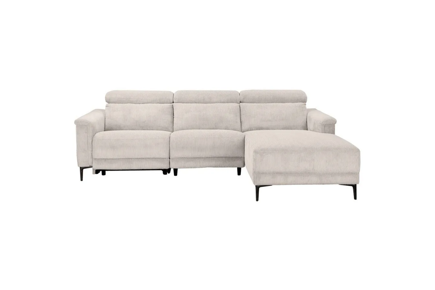 Reclinersoffa med hörn Loft24 Hörnsoffa Loft24 Lund med elektrisk recliner White Right-faced -
