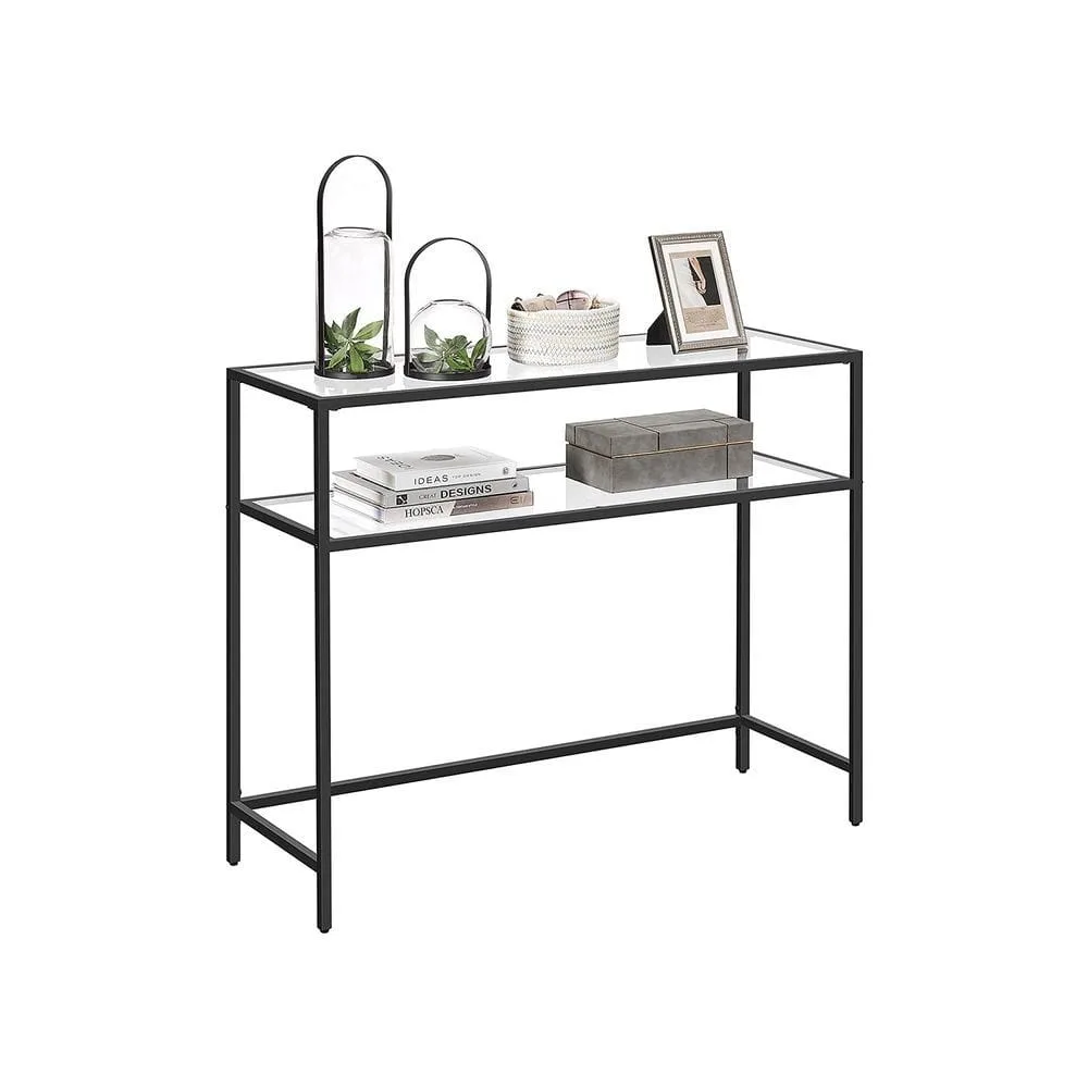 Rovena Byrå 90 cm - Svart och transparent