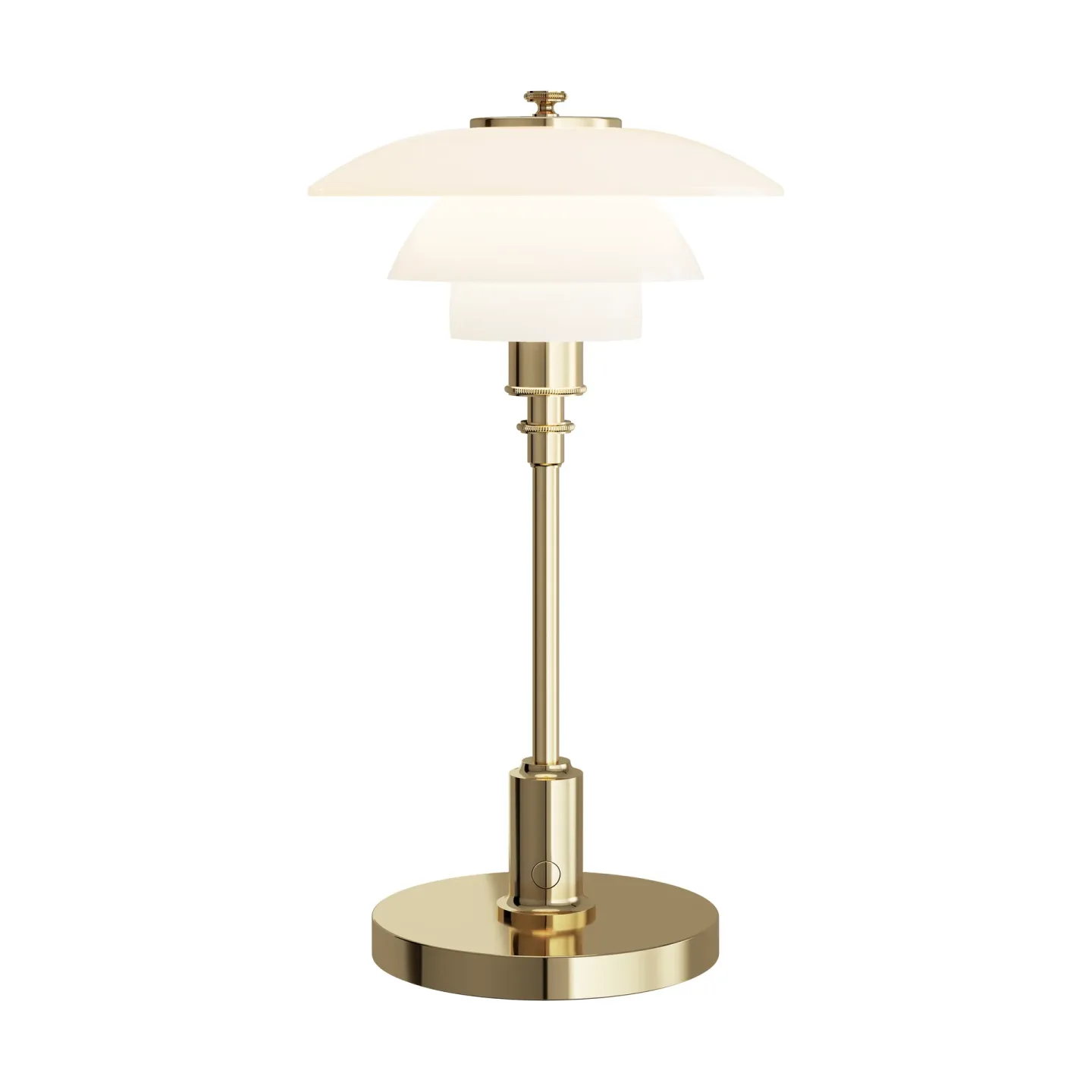 Louis Poulsen PH 1/1 portabel bordslampa Mässingpläterad